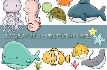 Kids Memory Sea Creature